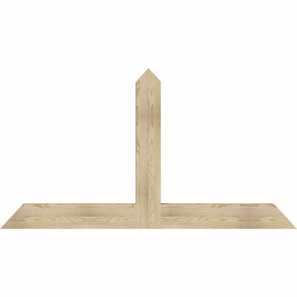 Ekena Millwork Portland Rough Sawn Timber Gable Bracket, Douglas Fir, 72"W x 39"H x 4"D x 6"F, 13/12 Pitch GBW072X39X0406POR00RDF - main